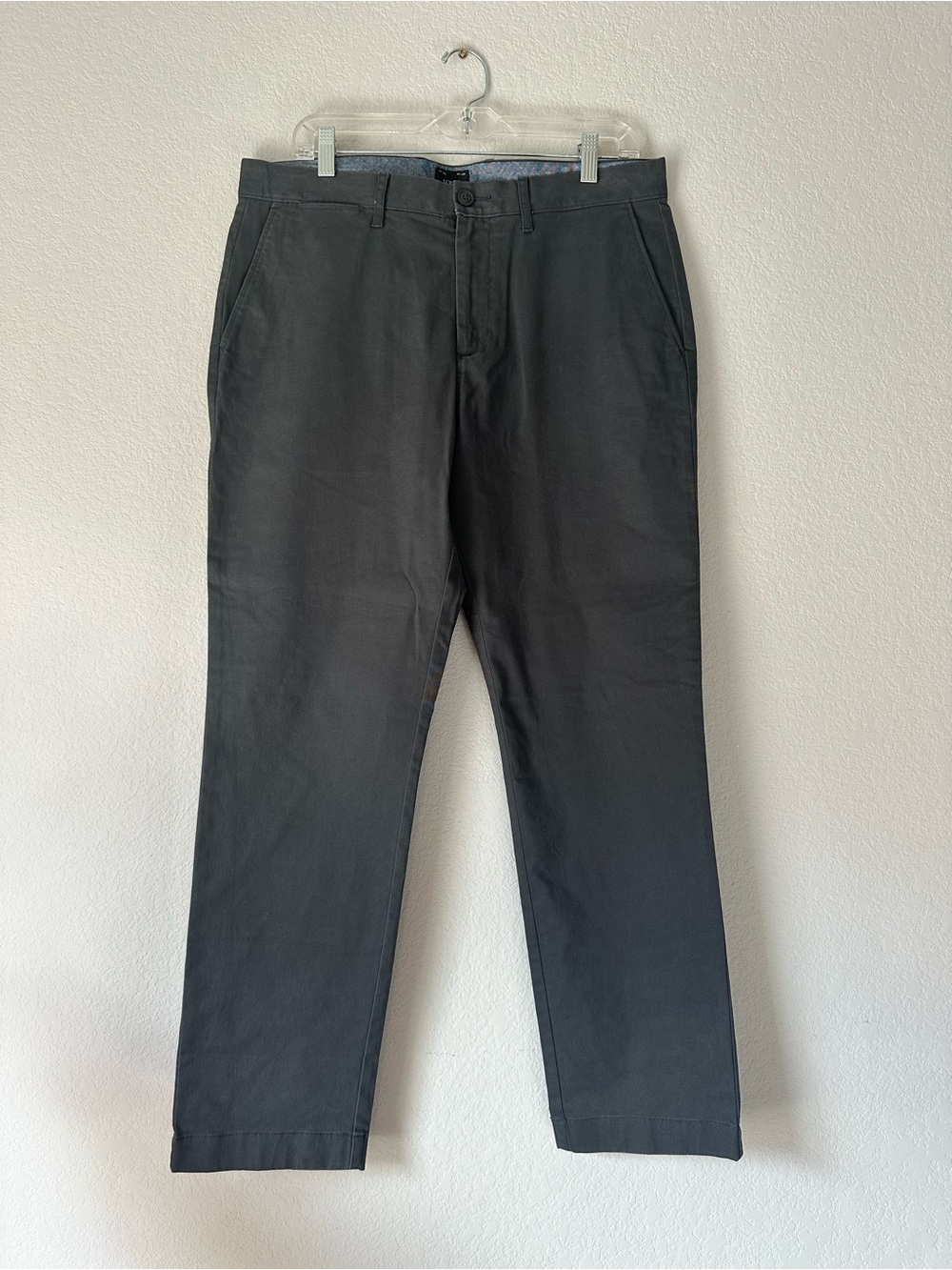 J.CREW Men's 770 Straight-fit stretch chino pant Grey/Charcoal size 33x30 NWOT